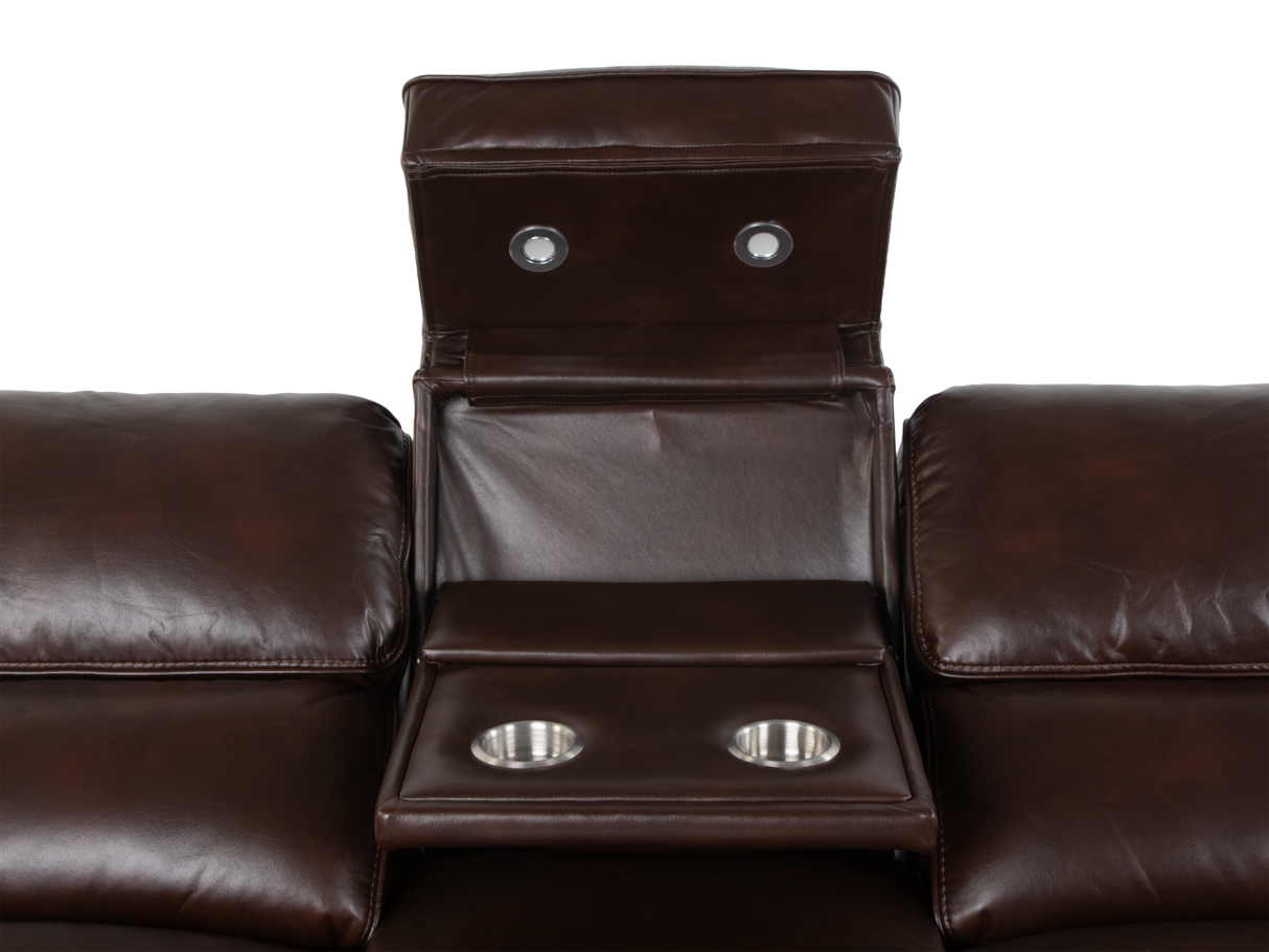 3 Piece Modern Power Reclining Living Room Set with LED Lighting