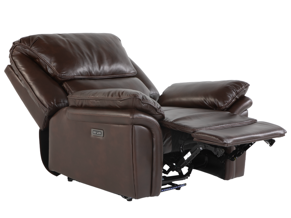 3 Piece Modern Power Reclining Living Room Set with LED Lighting