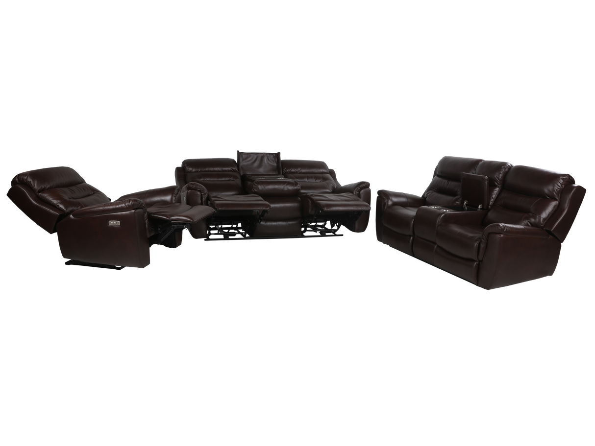 3 Piece Power Reclining Living Room Set by Sara Collections | Bel Furniture