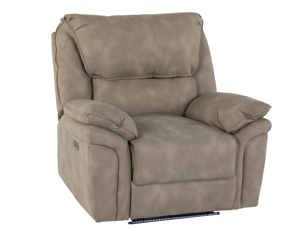 Taupe 3-Piece Power Reclining Living Room Set with USB Ports & Console Loveseat