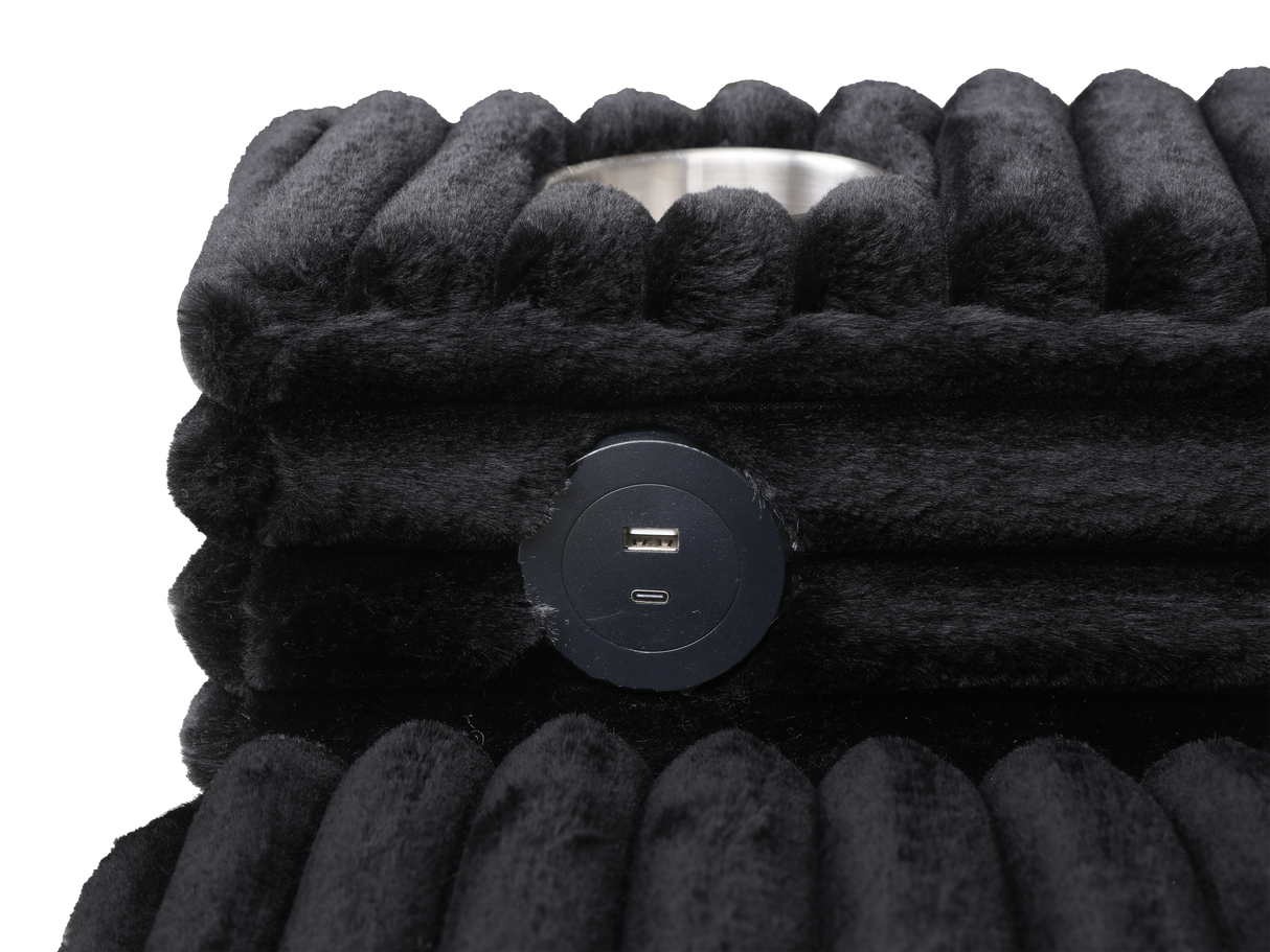 Midnight Black 3 Piece Sectional