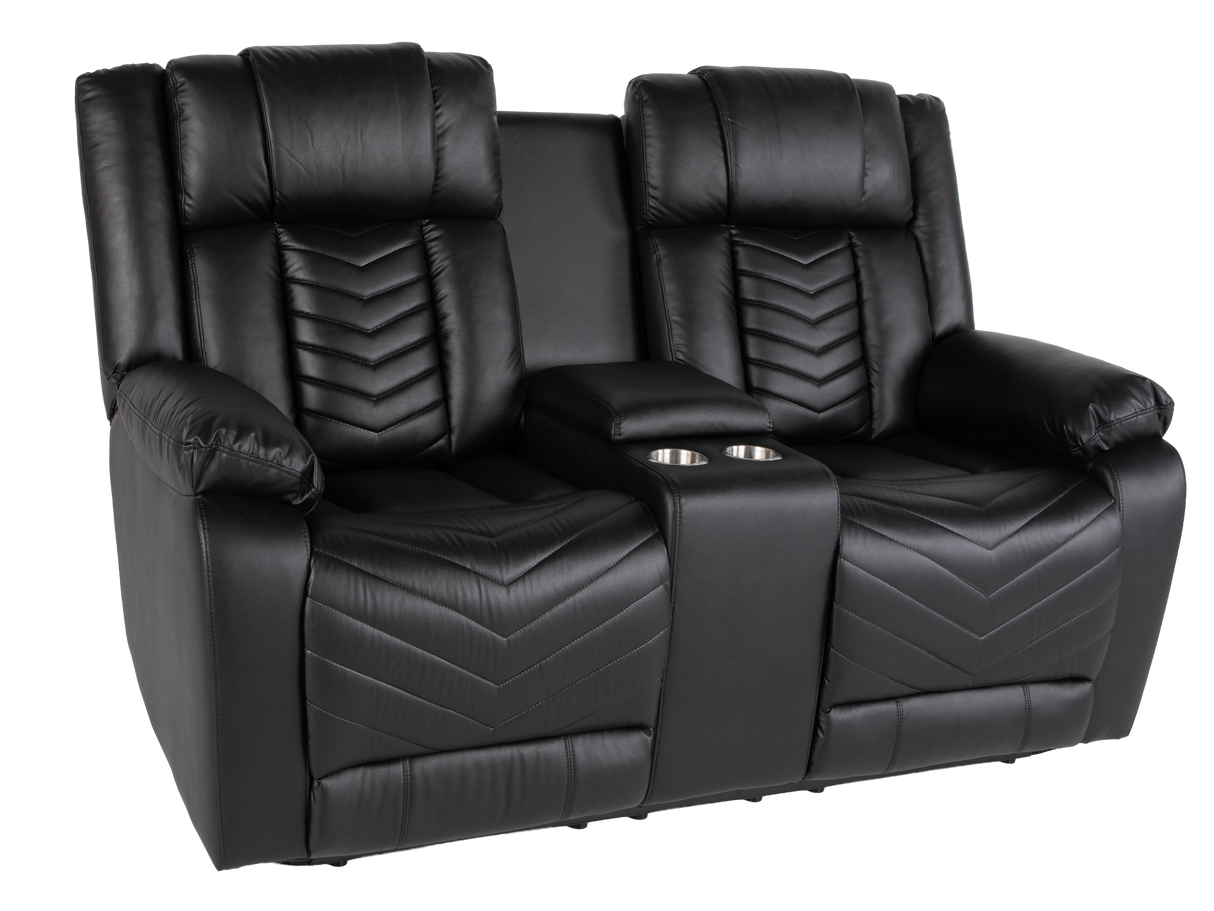 Contemporary 3-Piece Black Power Reclining Living Room Set