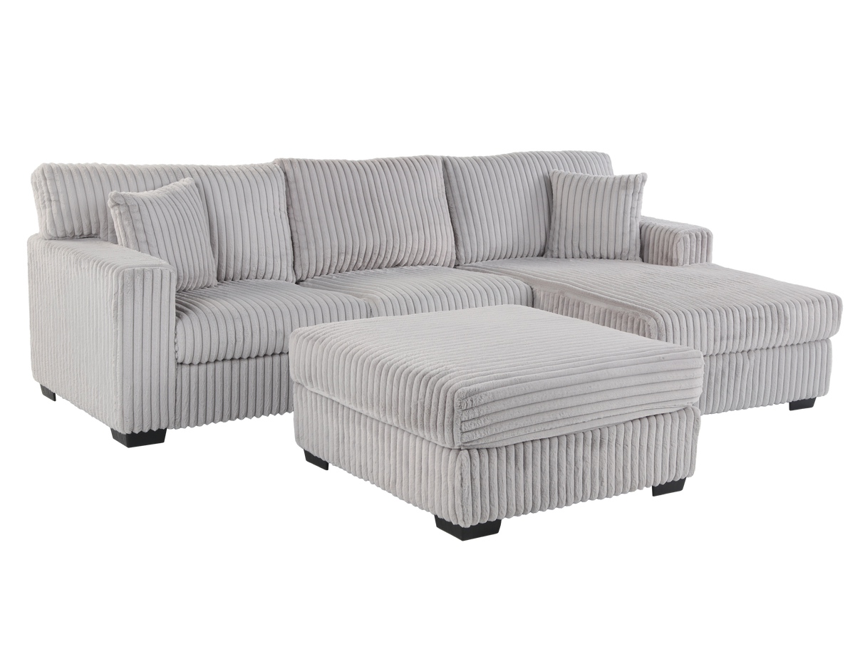 2 Piece Sectional with Ottoman