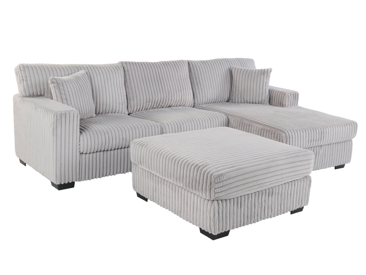 2 Piece Sectional with Ottoman