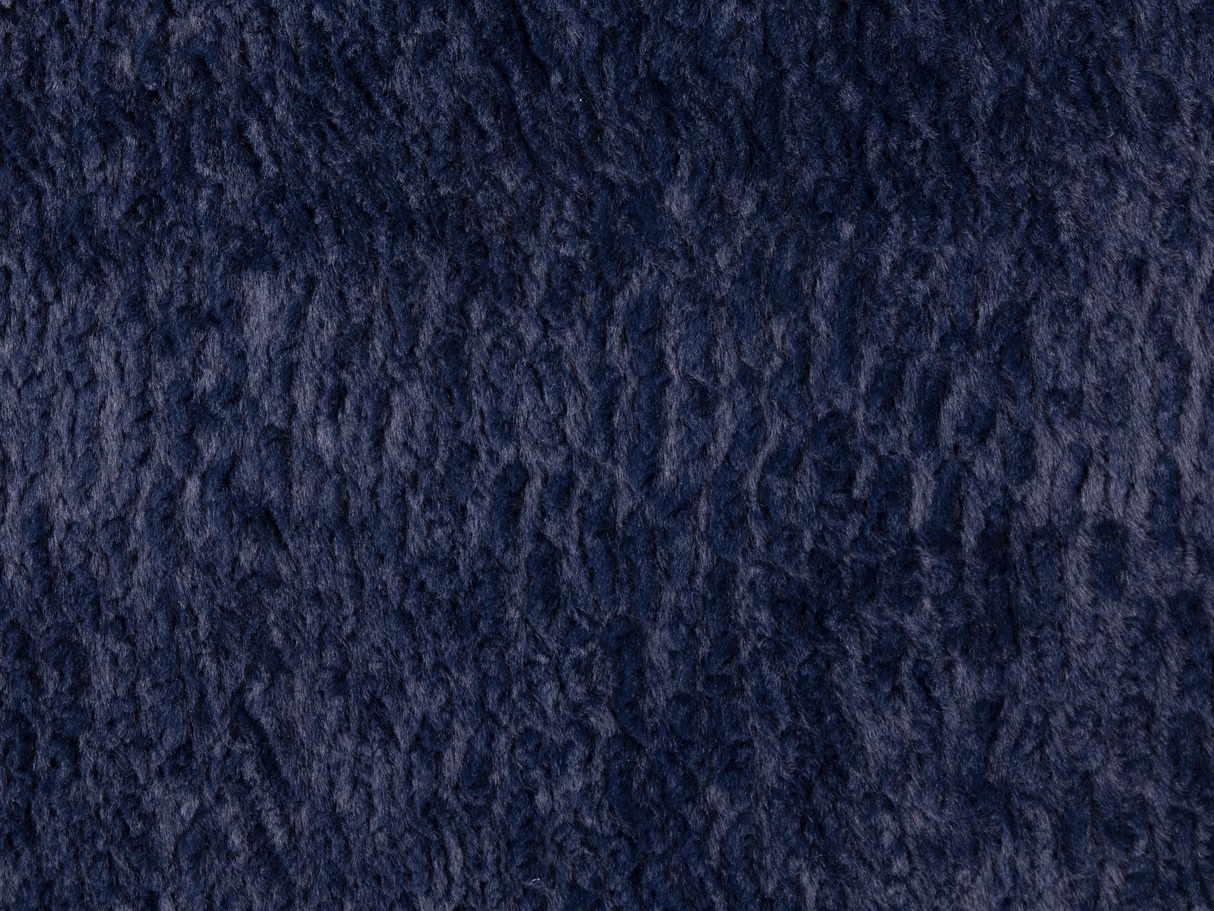 Navy Chenille 3-Piece Sectional Sofa with Pillows