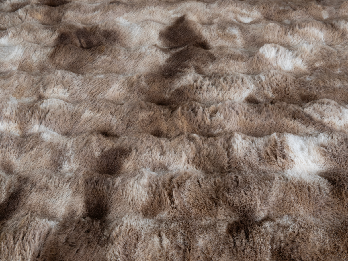 Bubble Dark Brown Velvet Chaise Lounge with Dual Cupholders & USB Charging Ports