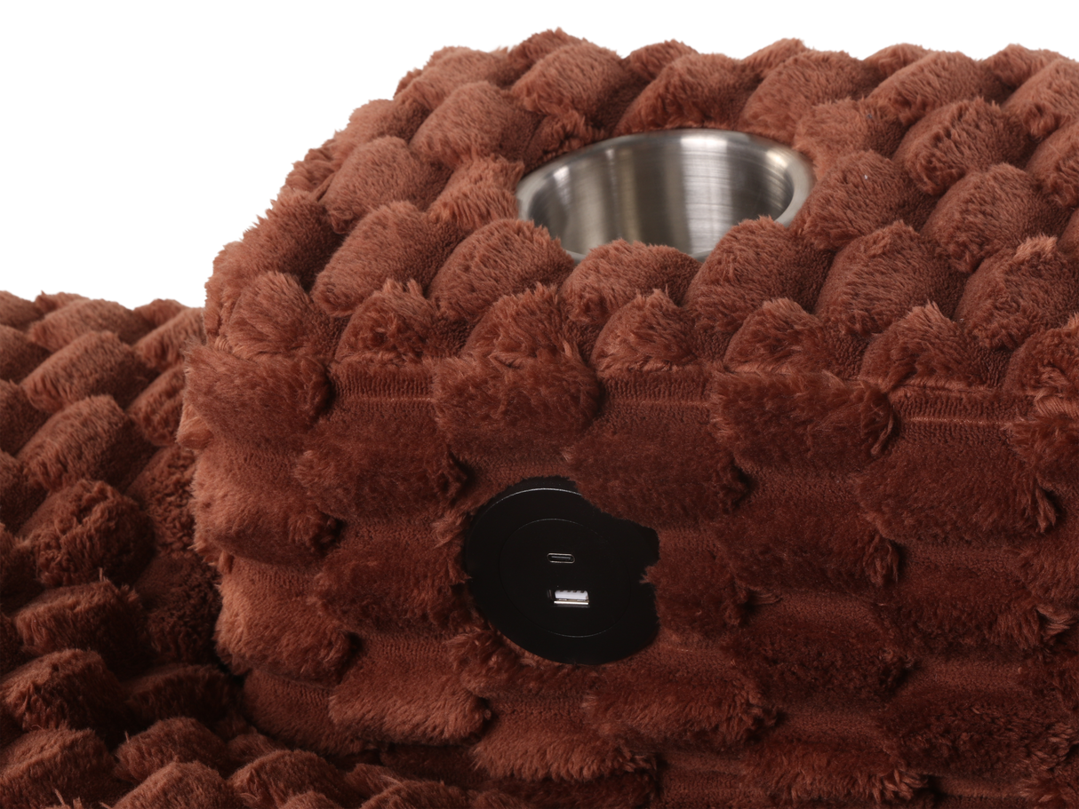 Oversized Chaise Lounge with Cup Holders & USB Charging Ports