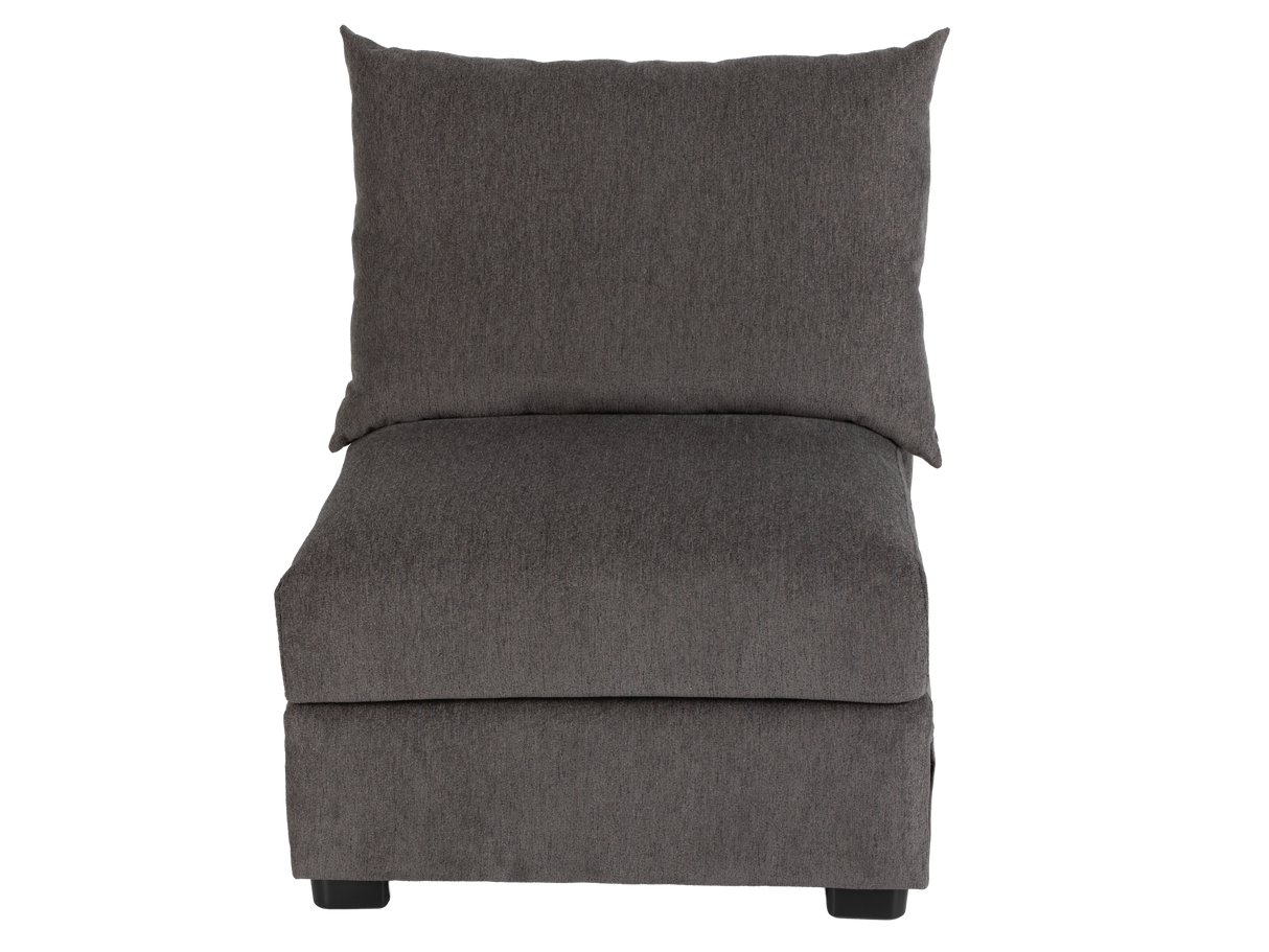 Armless Chair – Dark Grey Sectional Extension Seat