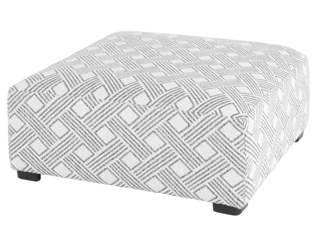 Patterned ottoman on a white background