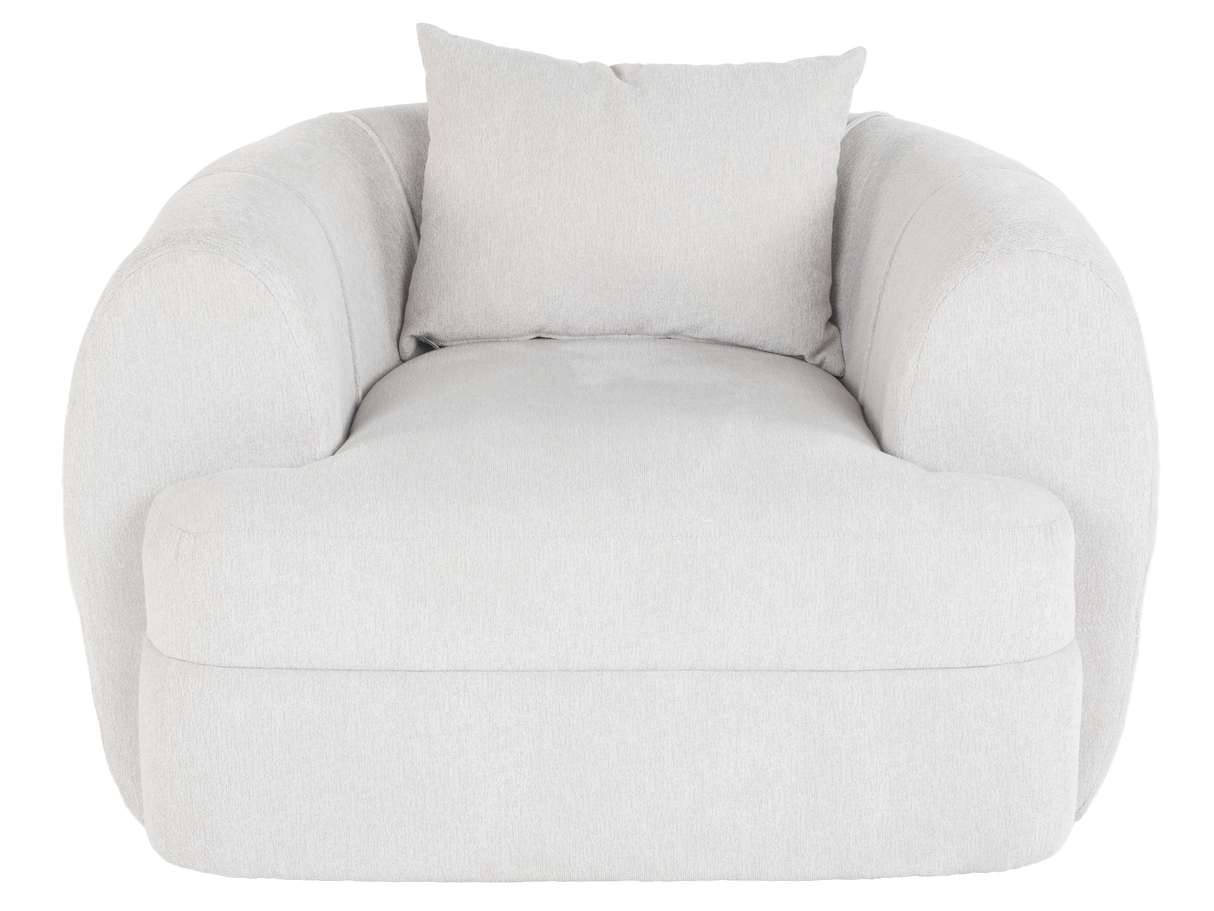 Airea Silver Oversized Swivel Chair