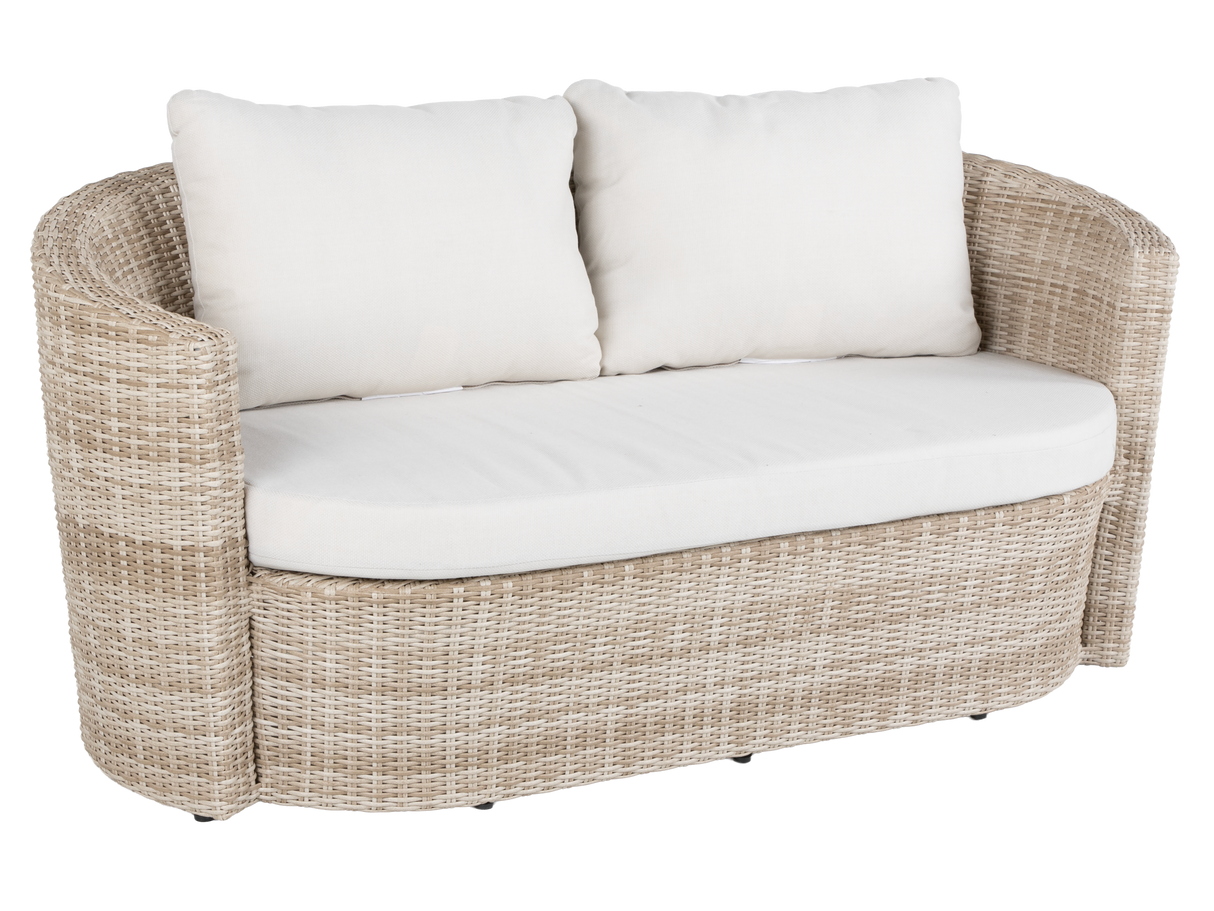 4-Piece Outdoor Wicker Conversation Set with Glass Coffee Table