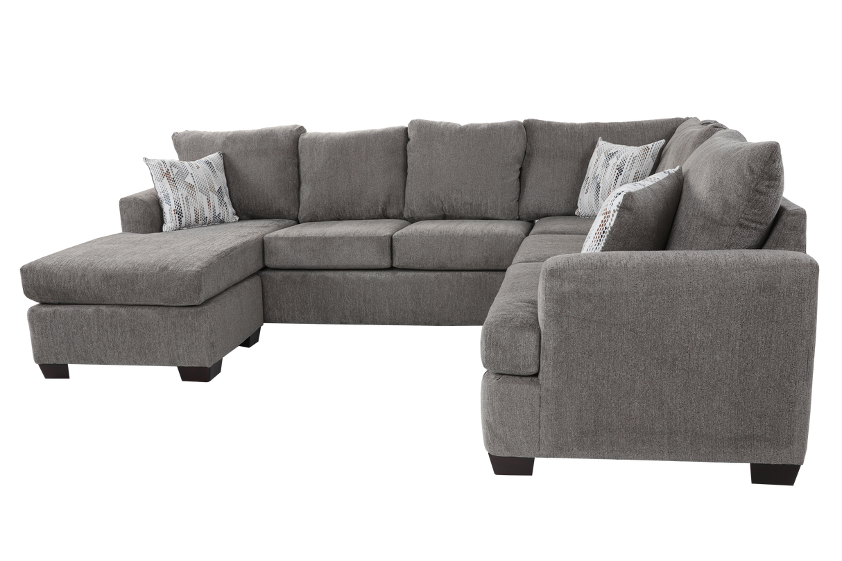 2-Piece Sectional Sofa with Chaise - Logan Nickel by JCOOPER | Bel Furniture