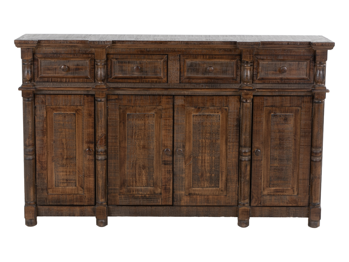 Lilac Rustic Brown Solid Wood Sideboard Buffet / TV Console
