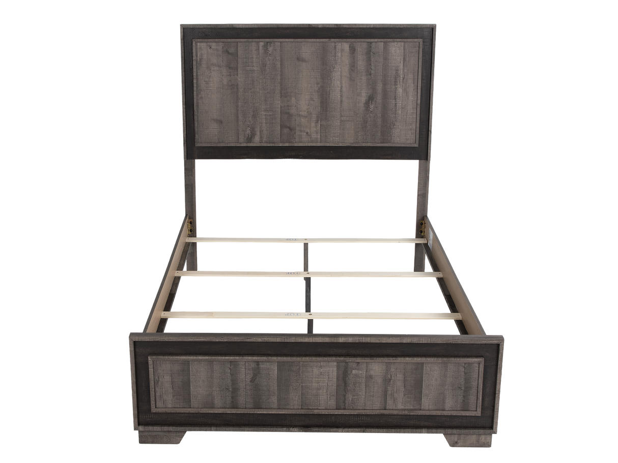 Gray Panel Bedroom Set with Dresser, Mirror & Nightstand