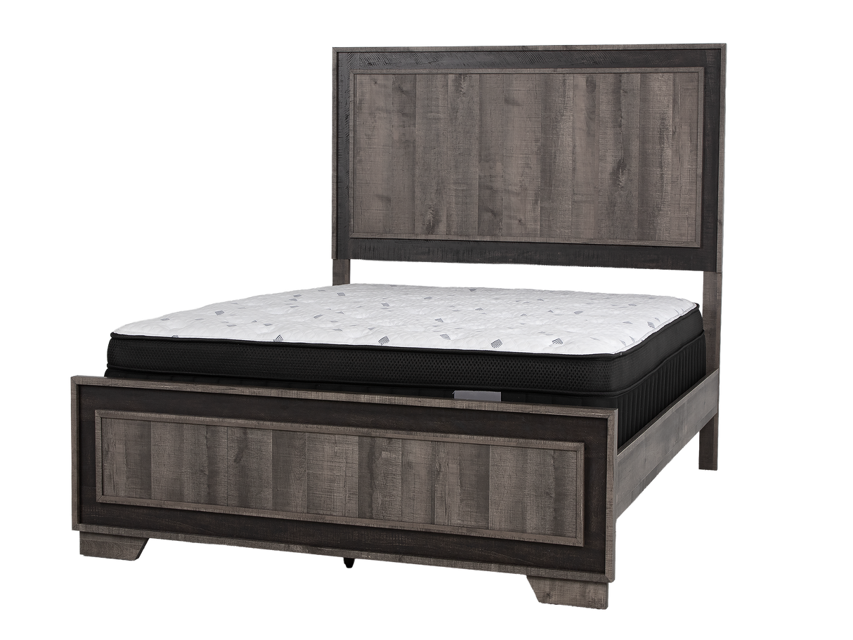Gray Panel Bedroom Set with Dresser, Mirror & Nightstand