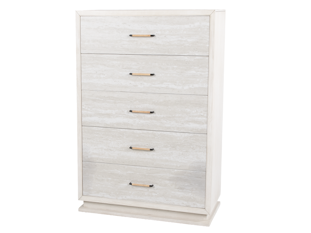 Modern White Chest with LED Lighting