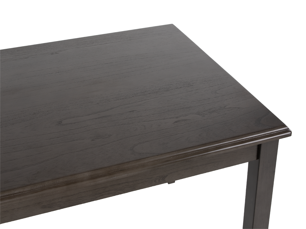 Contemporary Gray 6-Piece Dining Room Set with Upholstered Chairs & Bench