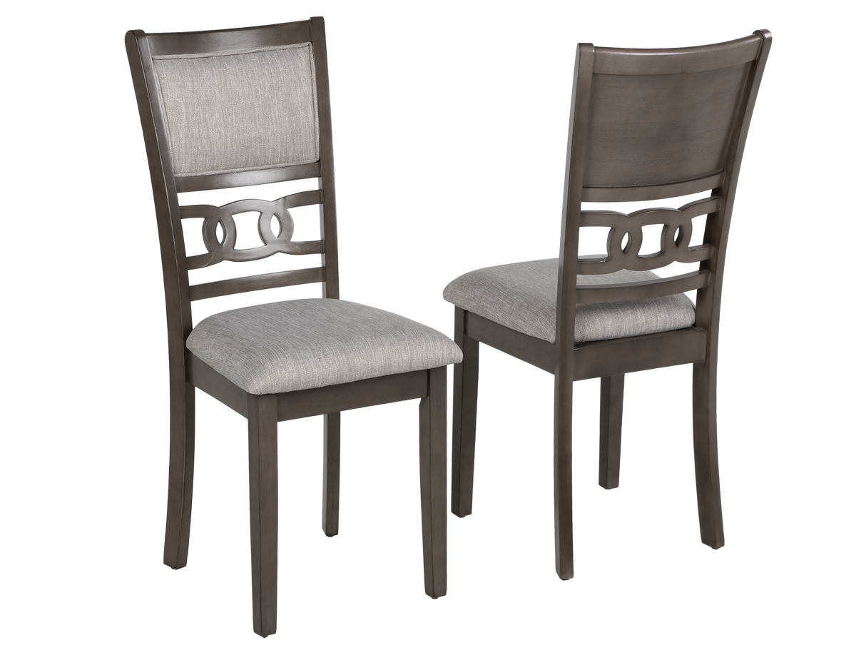 Contemporary Gray 6-Piece Dining Room Set with Upholstered Chairs & Bench