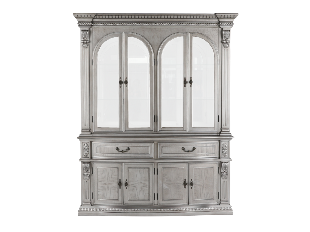 Grand-Platinum Hutch & Buffet/ China Cabinet by Mollai Collections | Bel Furniture