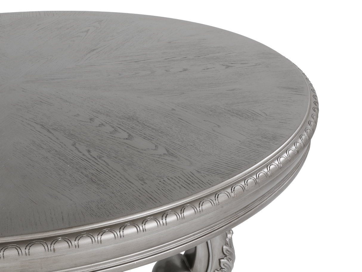 Grand-Platinum 5 Piece Round Dining Room Set by Mollai Collections | Bel Furniture