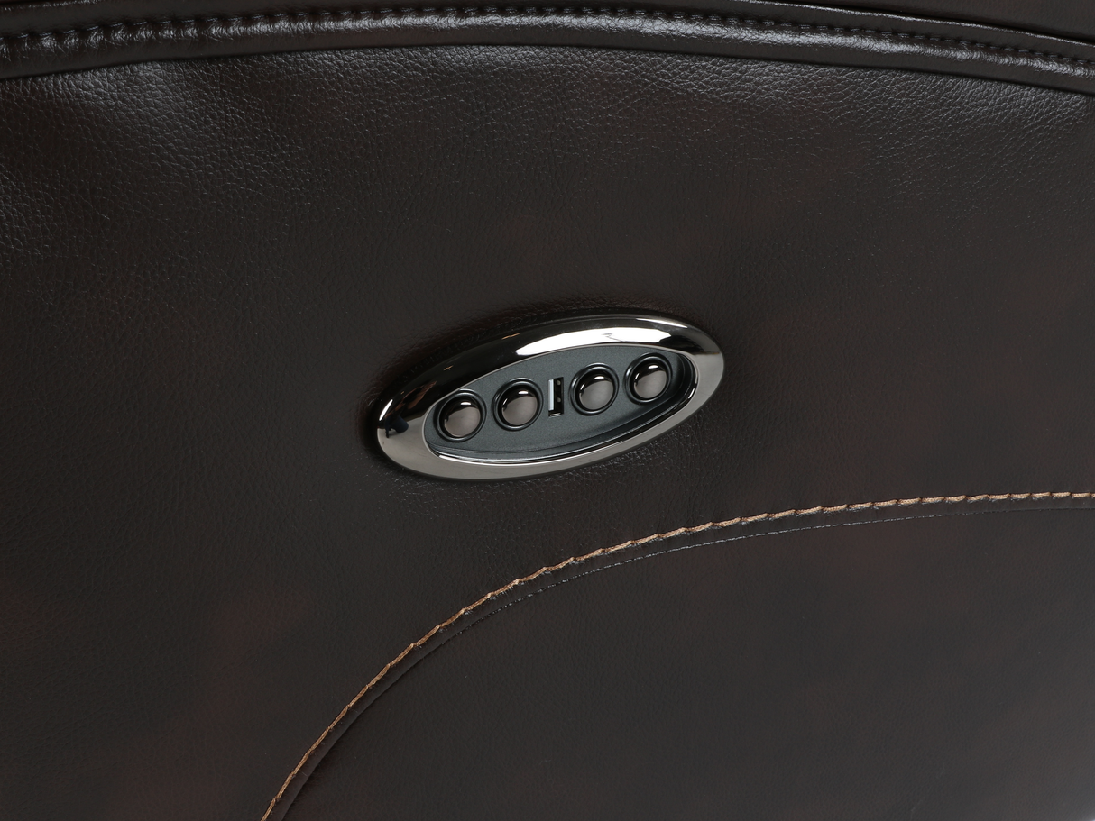 Dark Brown 3-Piece Living Room Set with Power Headrests, LED Lighting, Cup Holders & Storage