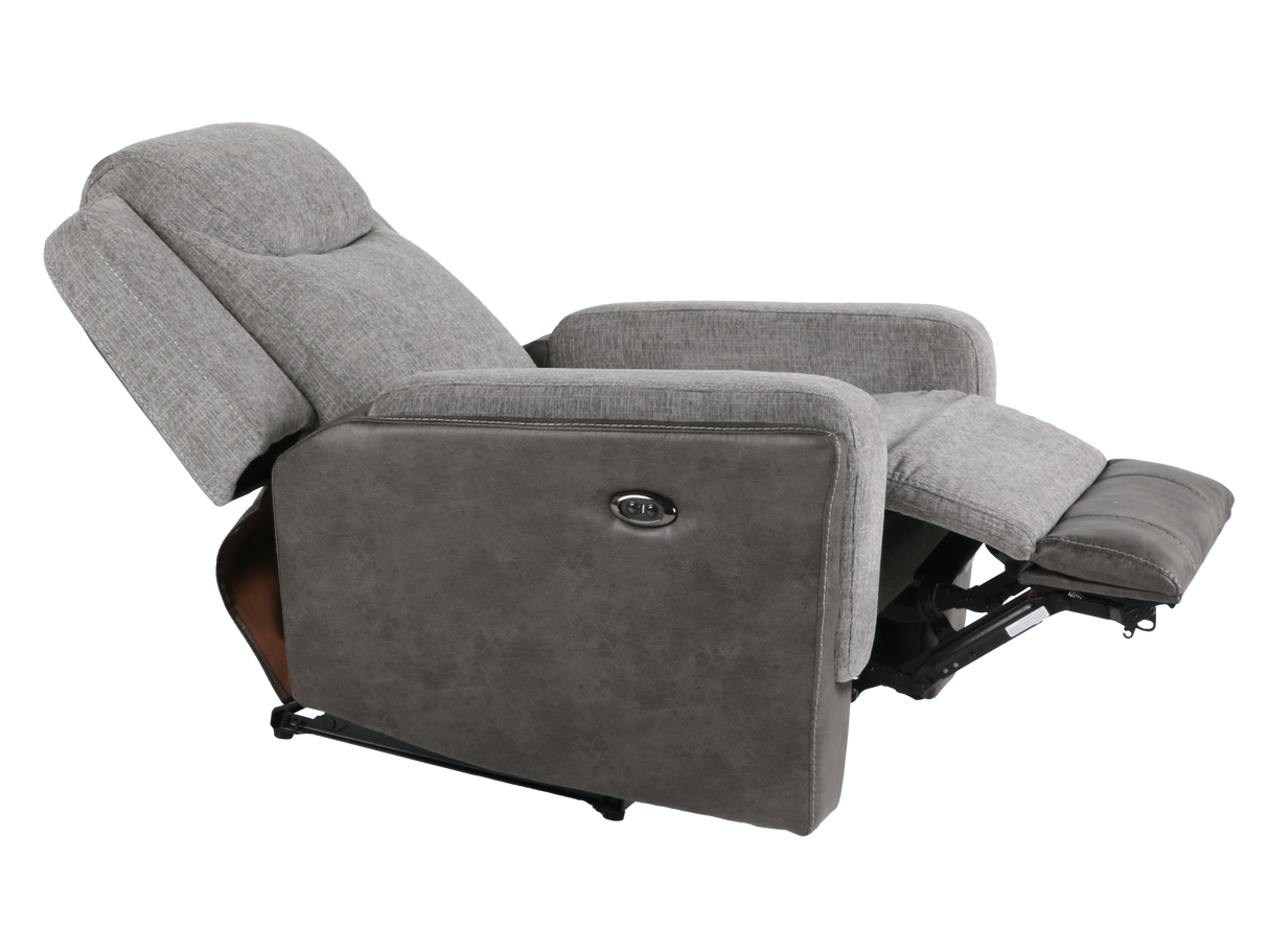 Gray Power Reclining 3-Piece Living Room Set with USB Charging – Sofa, Loveseat & Recliner