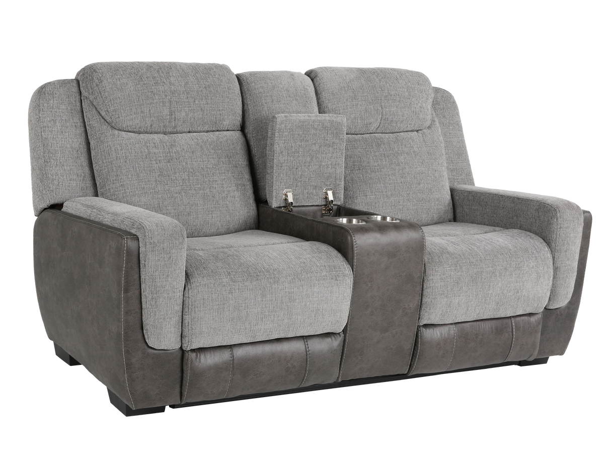 Gray Power Reclining 3-Piece Living Room Set with USB Charging – Sofa, Loveseat & Recliner