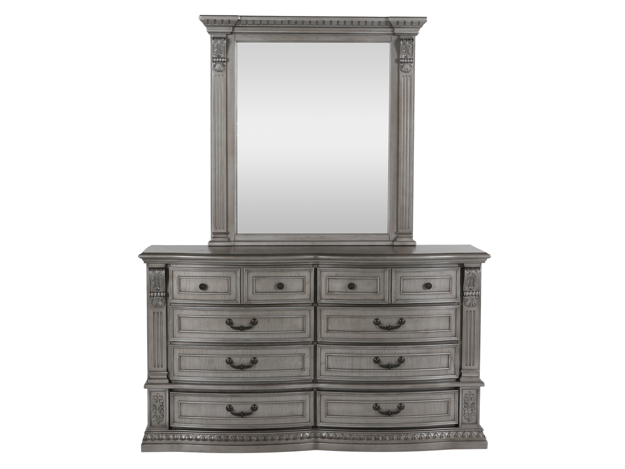 Grand-Platinum 6 PIECE QUEEN BEDROOM SET by Mollai Collections | Bel Furniture