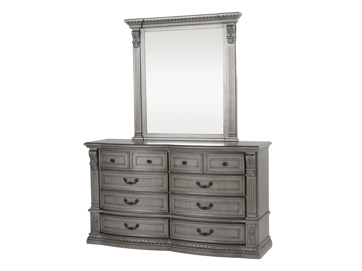 Grand-Platinum 6 PIECE KING BEDROOM SET by Mollai Collections | Bel Furniture