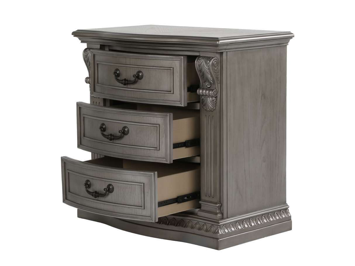 Grand-Platinum 6 PIECE QUEEN BEDROOM SET by Mollai Collections | Bel Furniture