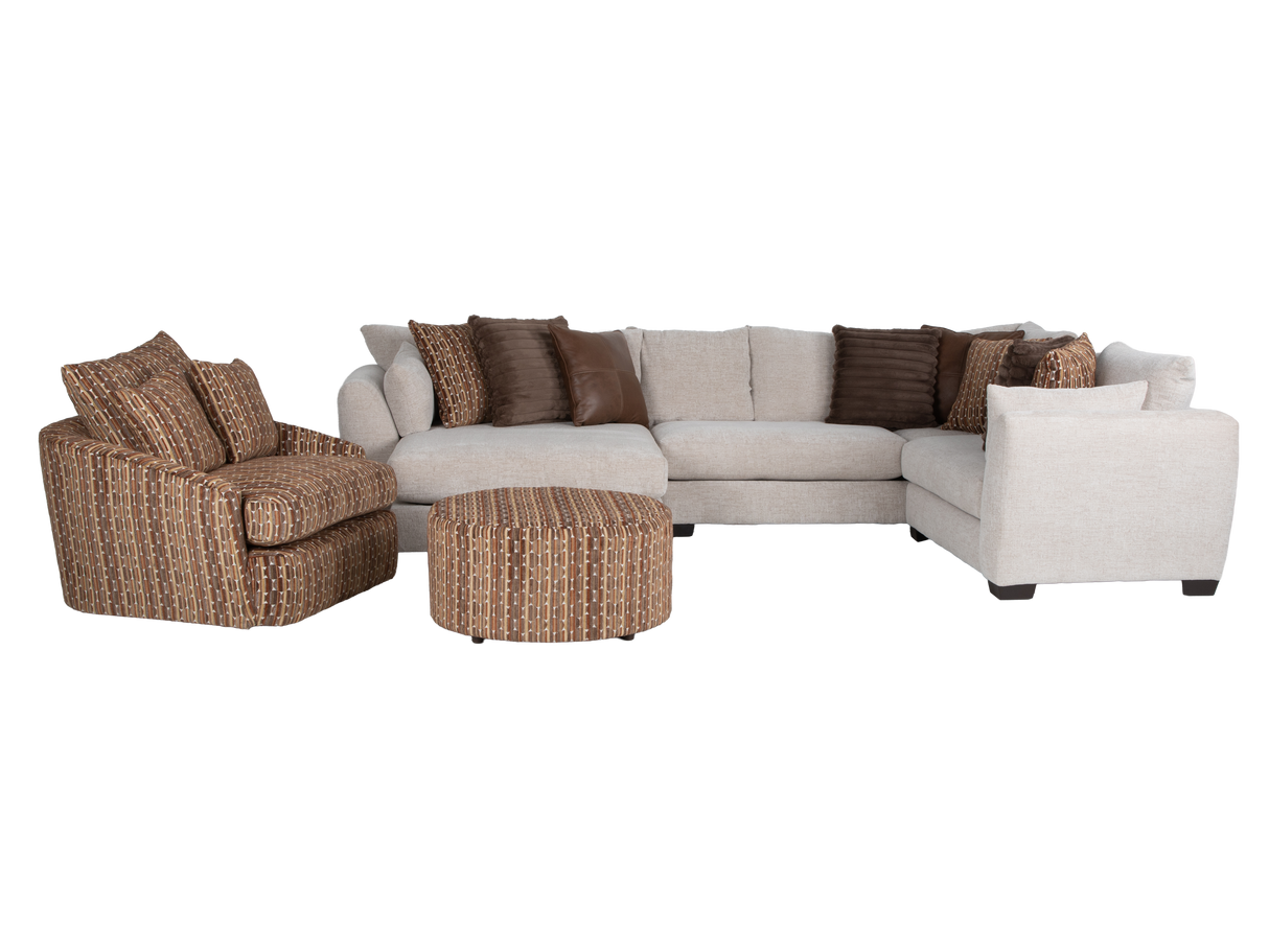 Birch 3-Piece Sectional with Left-Arm-Facing Chaise