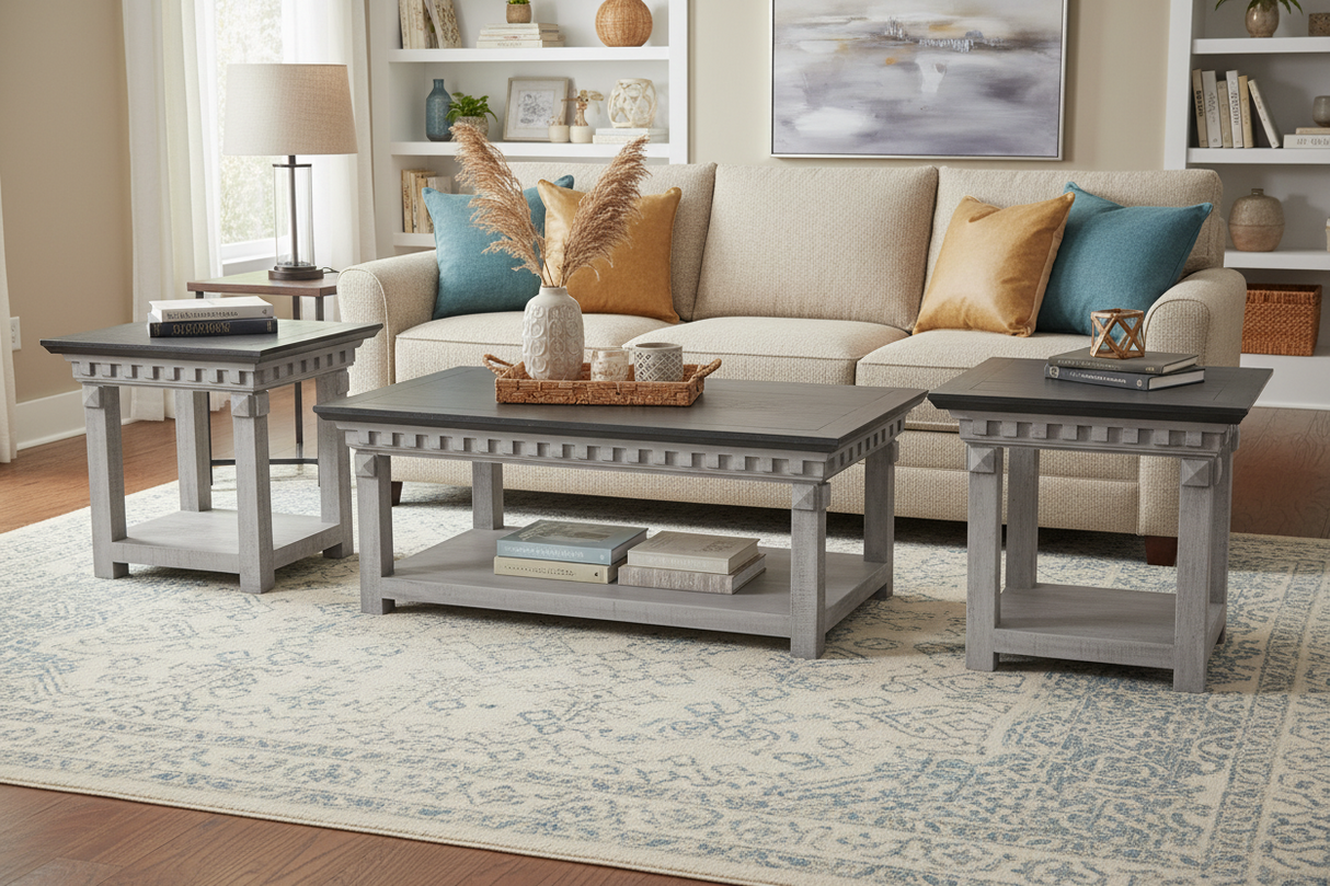 ALAMO 3 PIECE COFFEE TABLE SET