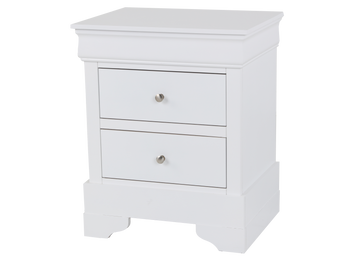Modern White 2-Drawer Nightstand