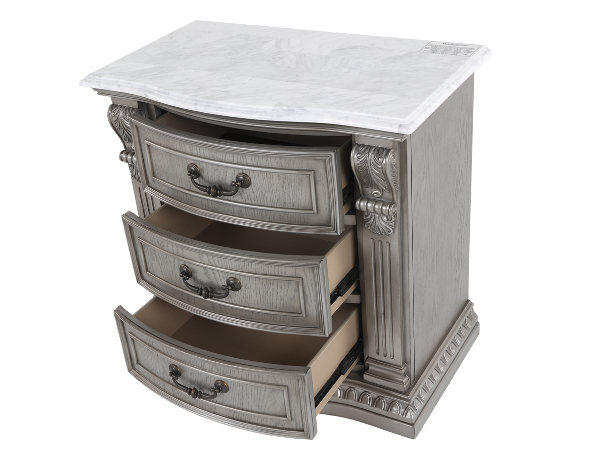 Grand-Platinum 6 PIECE QUEEN BEDROOM SET by Mollai Collections | Bel Furniture