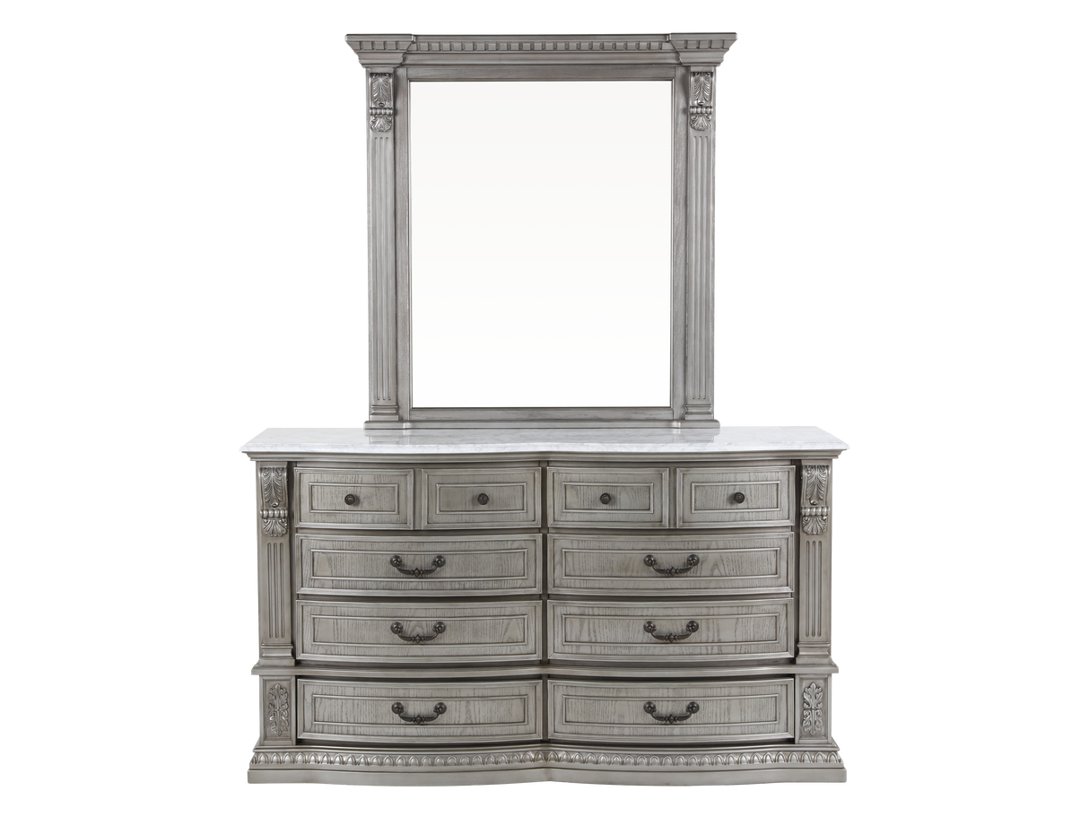 Grand-Platinum 6 PIECE QUEEN BEDROOM SET by Mollai Collections | Bel Furniture