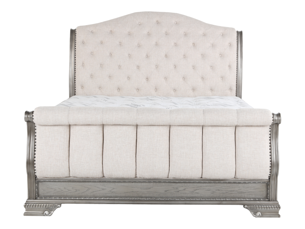 Grand-Platinum 6 PIECE QUEEN BEDROOM SET by Mollai Collections | Bel Furniture