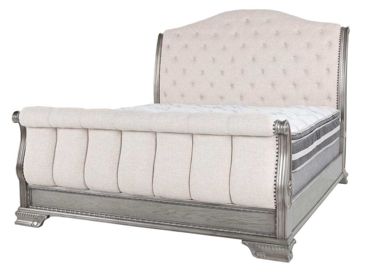 Grand-Platinum 6 PIECE QUEEN BEDROOM SET by Mollai Collections | Bel Furniture