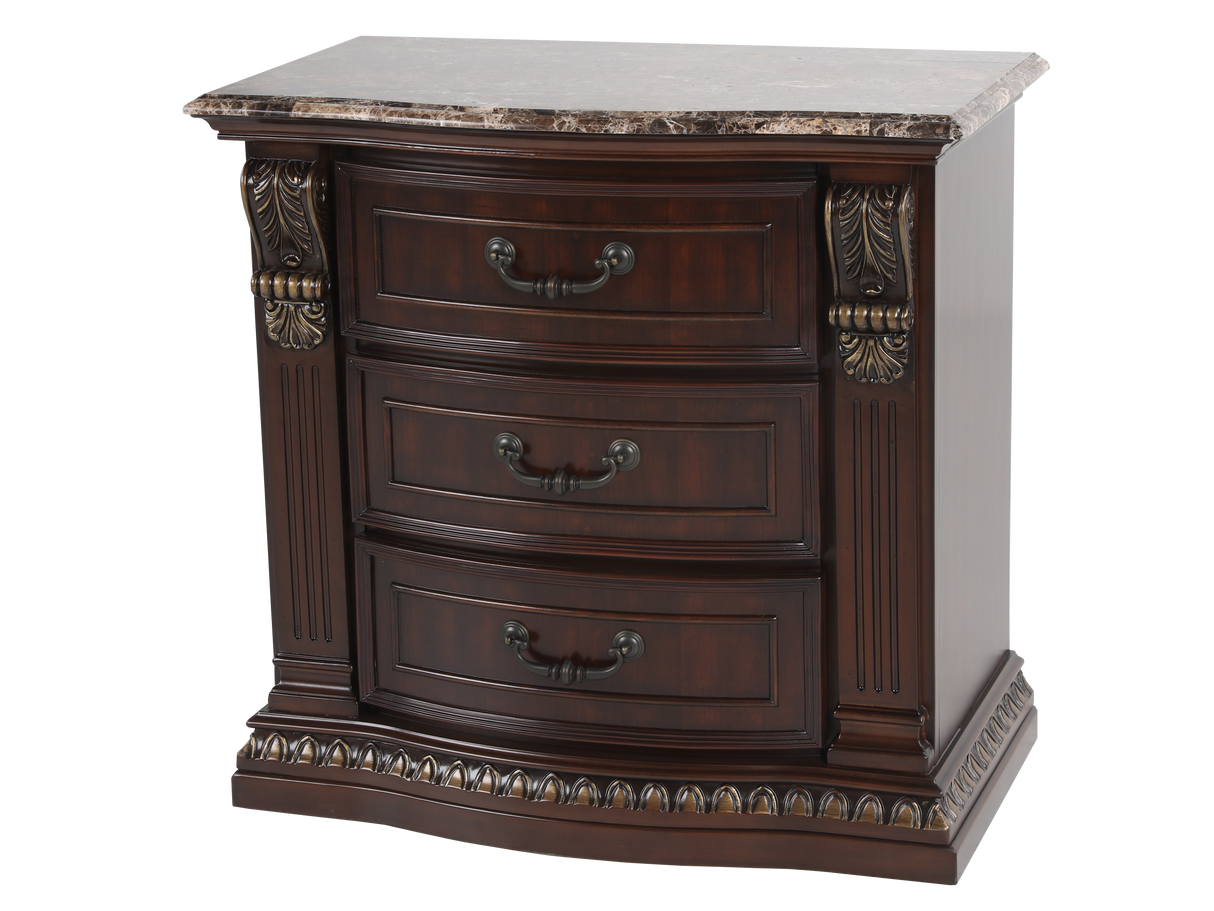 Grand-Cherry 6 Piece Queen Bedroom Set by Mollai Collections | Bel Furniture