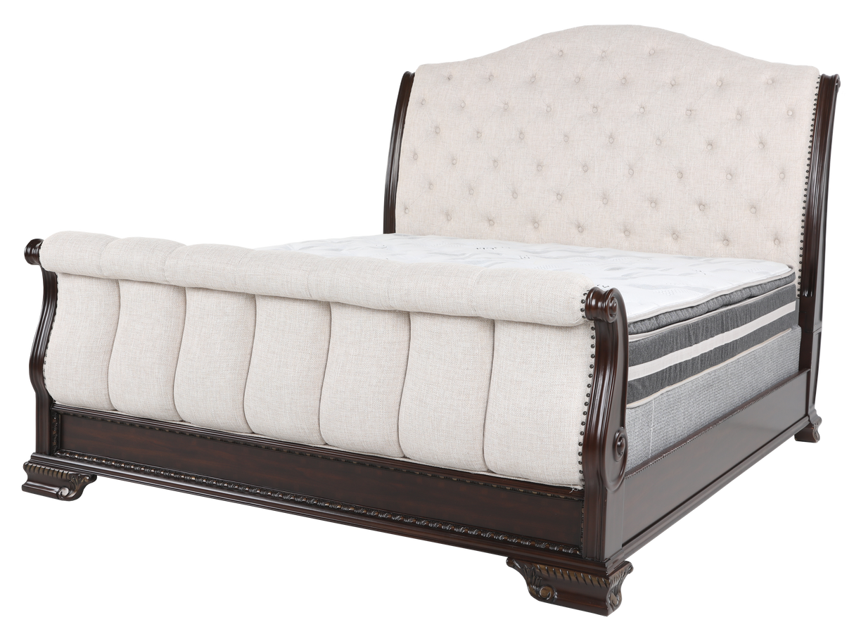 Grand-Cherry 6 Piece Queen Bedroom Set by Mollai Collections | Bel Furniture