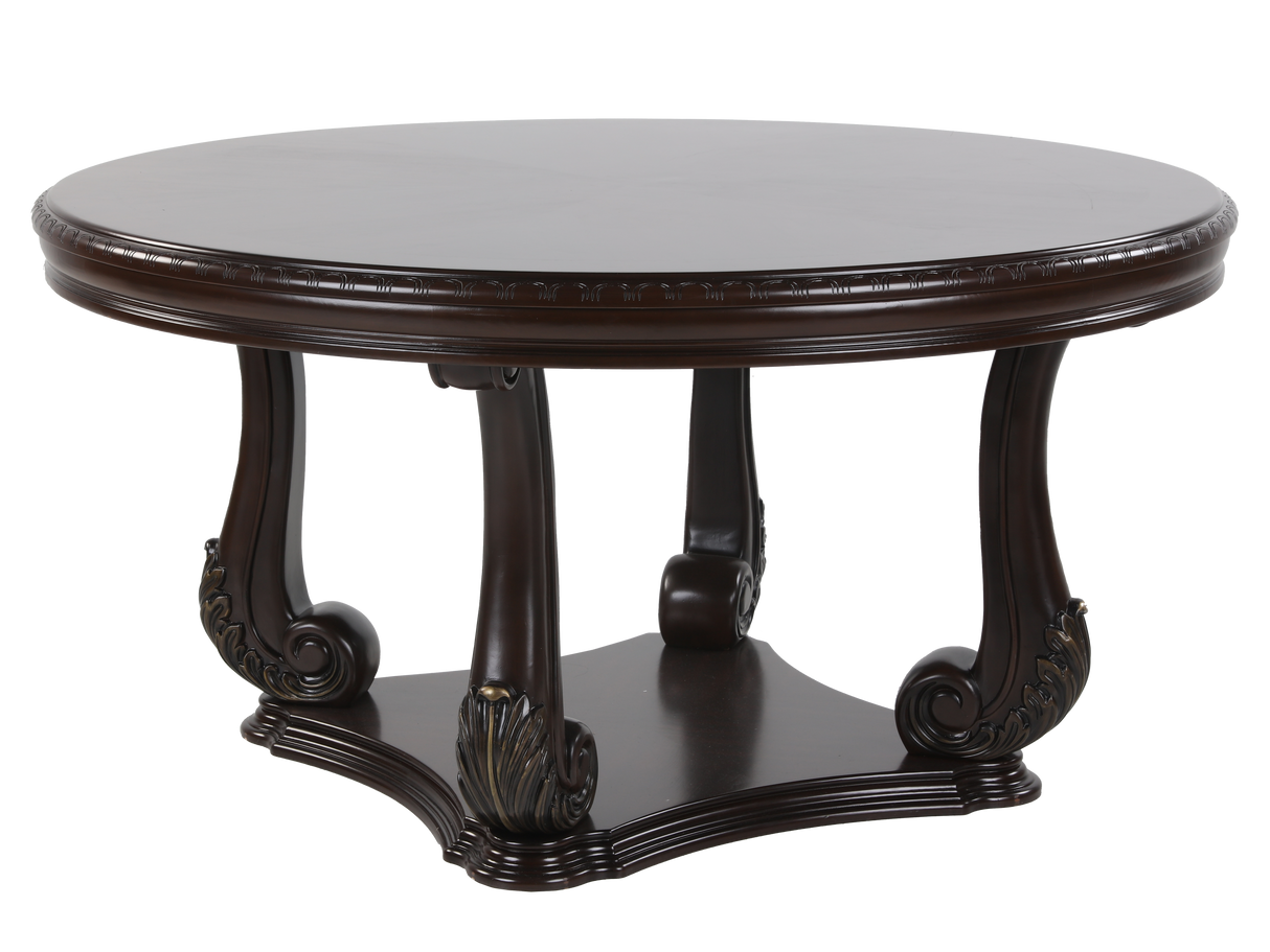 Grand-Cherry 5 Piece Round Dining Room Set by Mollai Collections | Bel Furniture
