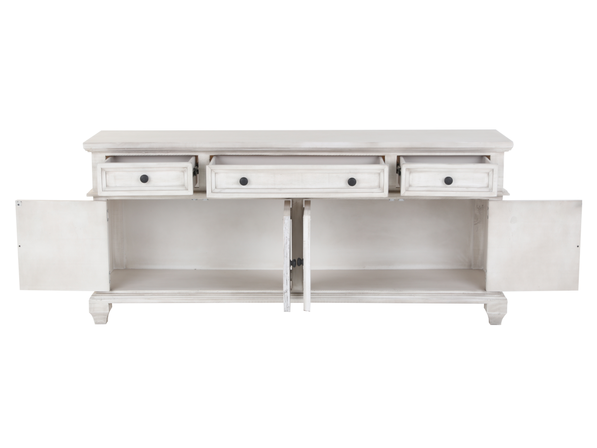 Charles-Nero White TV STAND / ACCENT CABINET by Mollai Collections | Bel Furniture