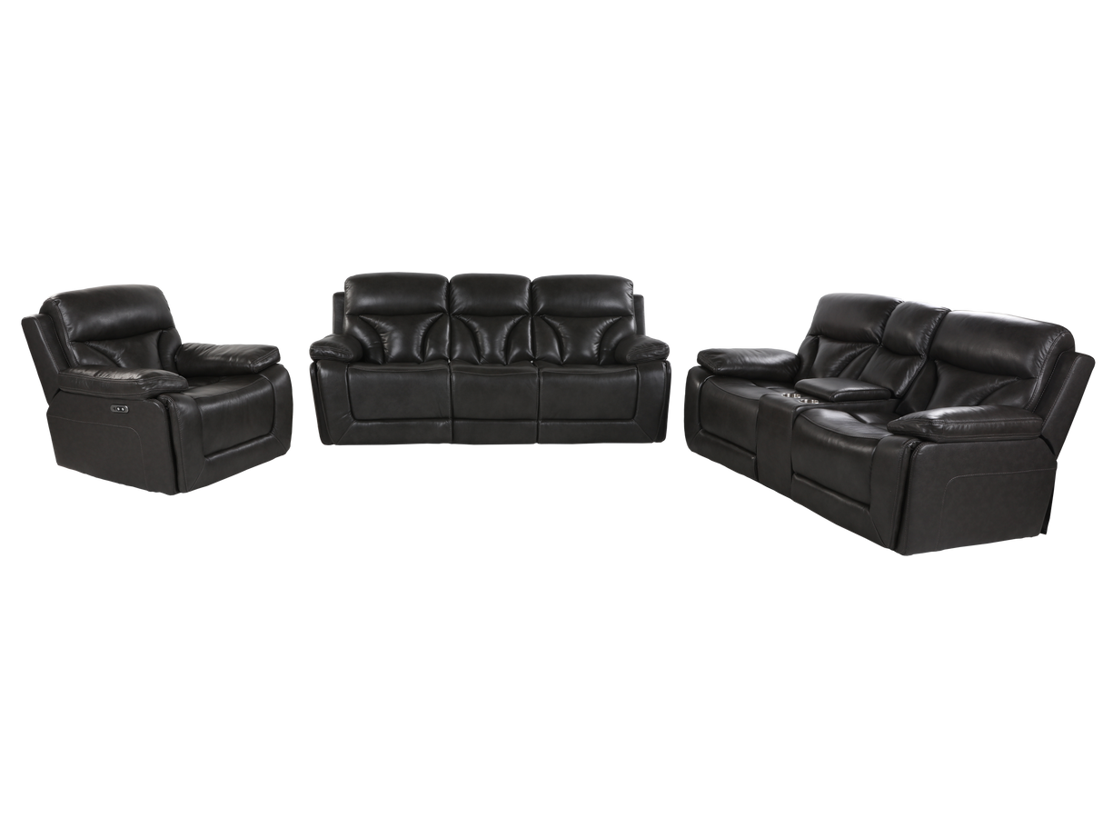 3 Piece Living Room Set: Power Reclining Sofa, Power Reclining Chair, Stationary Loveseat by Sara Collections | Bel Furniture