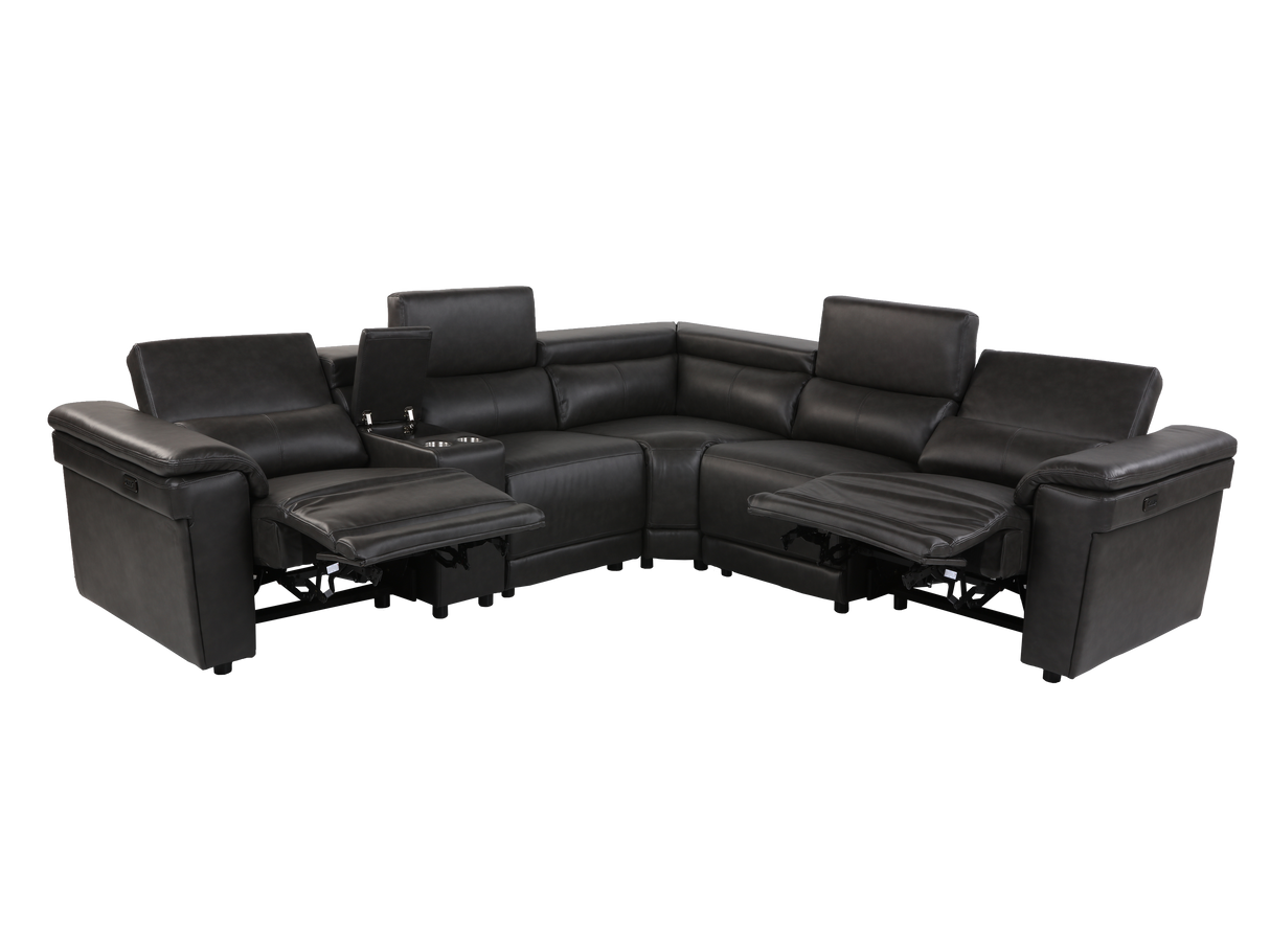 6 Piece Power Reclining Sectional by Sara Collections | Bel Furniture