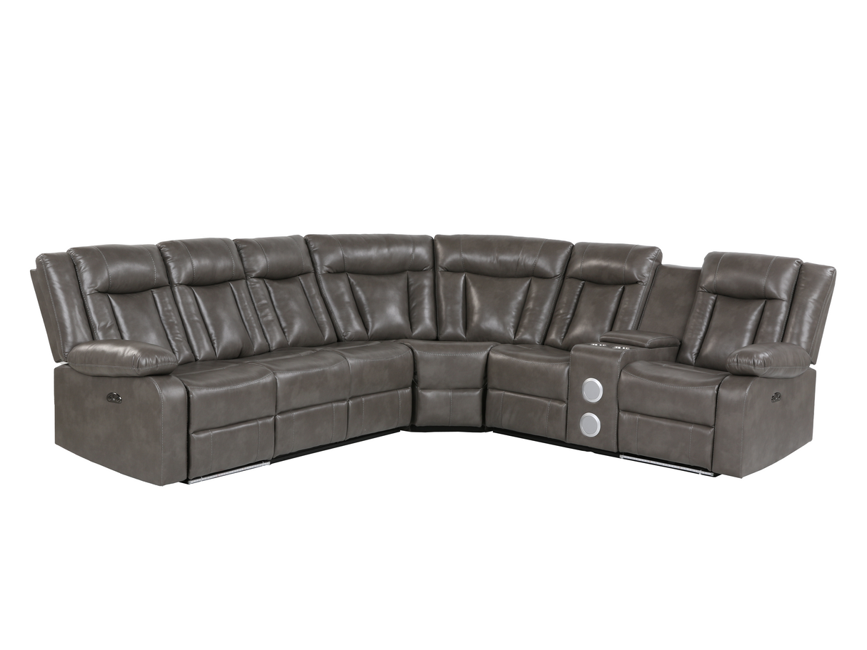 3 Piece Power Reclining Sectional by Sara Collections | Bel Furniture