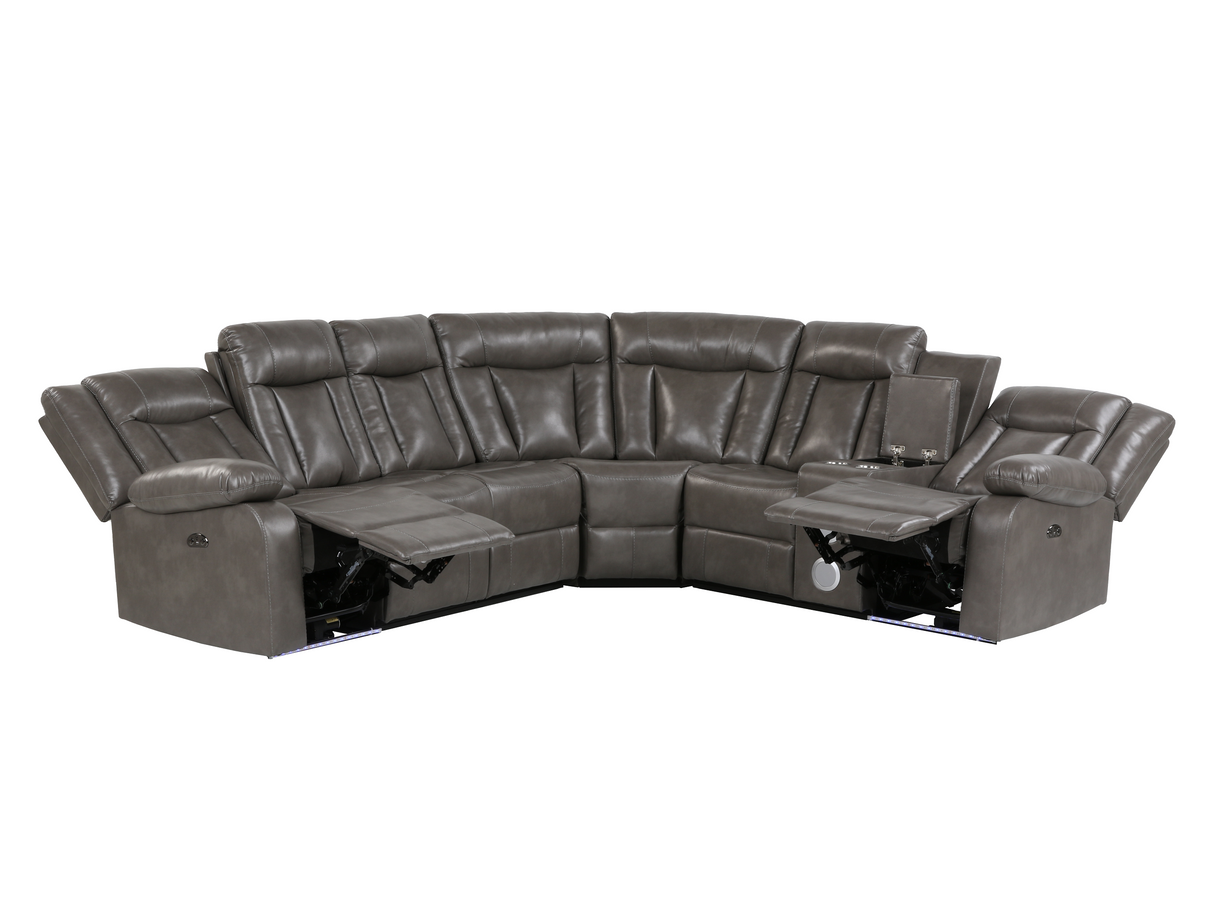 3 Piece Power Reclining Sectional by Sara Collections | Bel Furniture