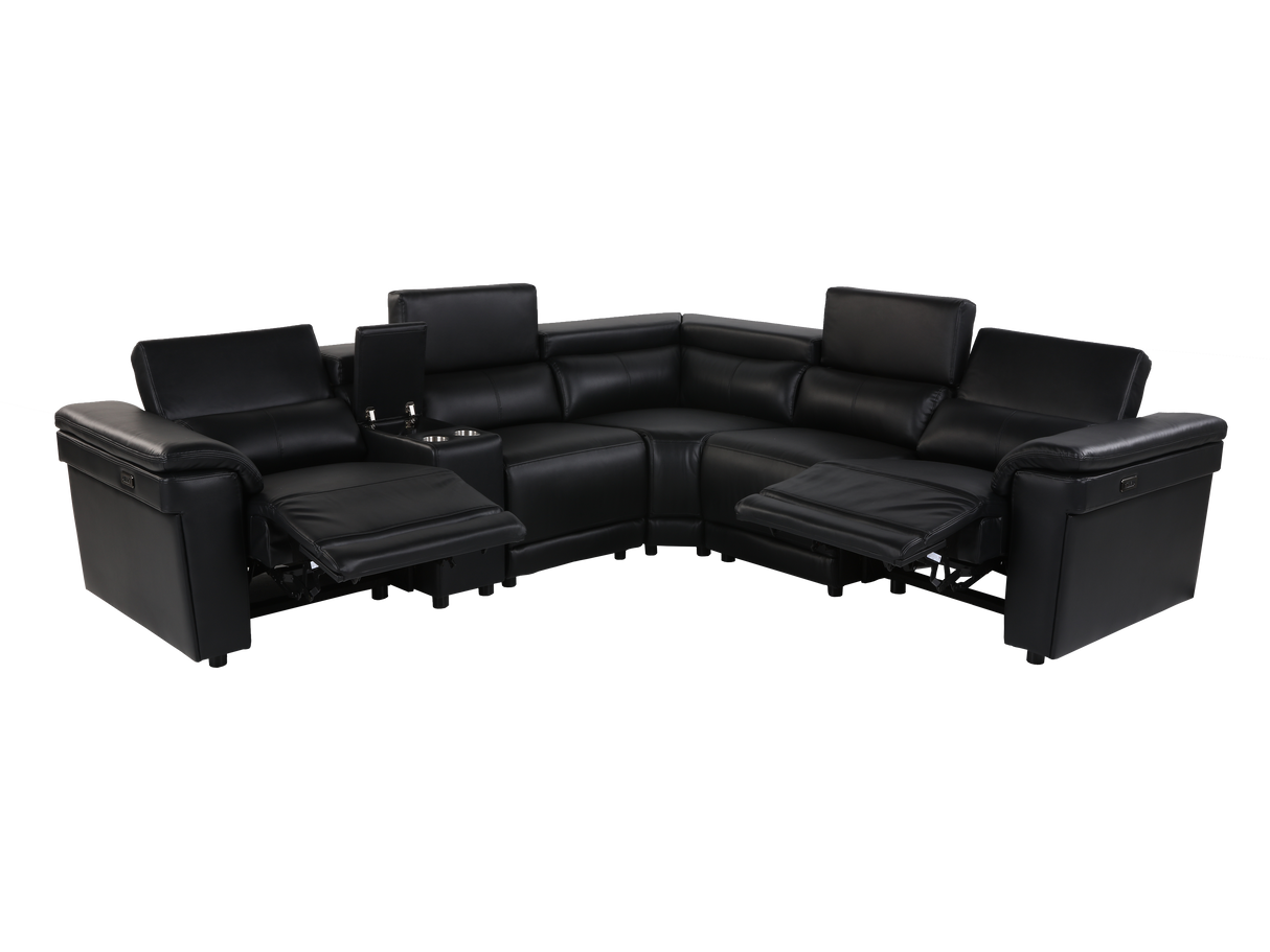 6 Piece Power Reclining Sectional by Sara Collections | Bel Furniture