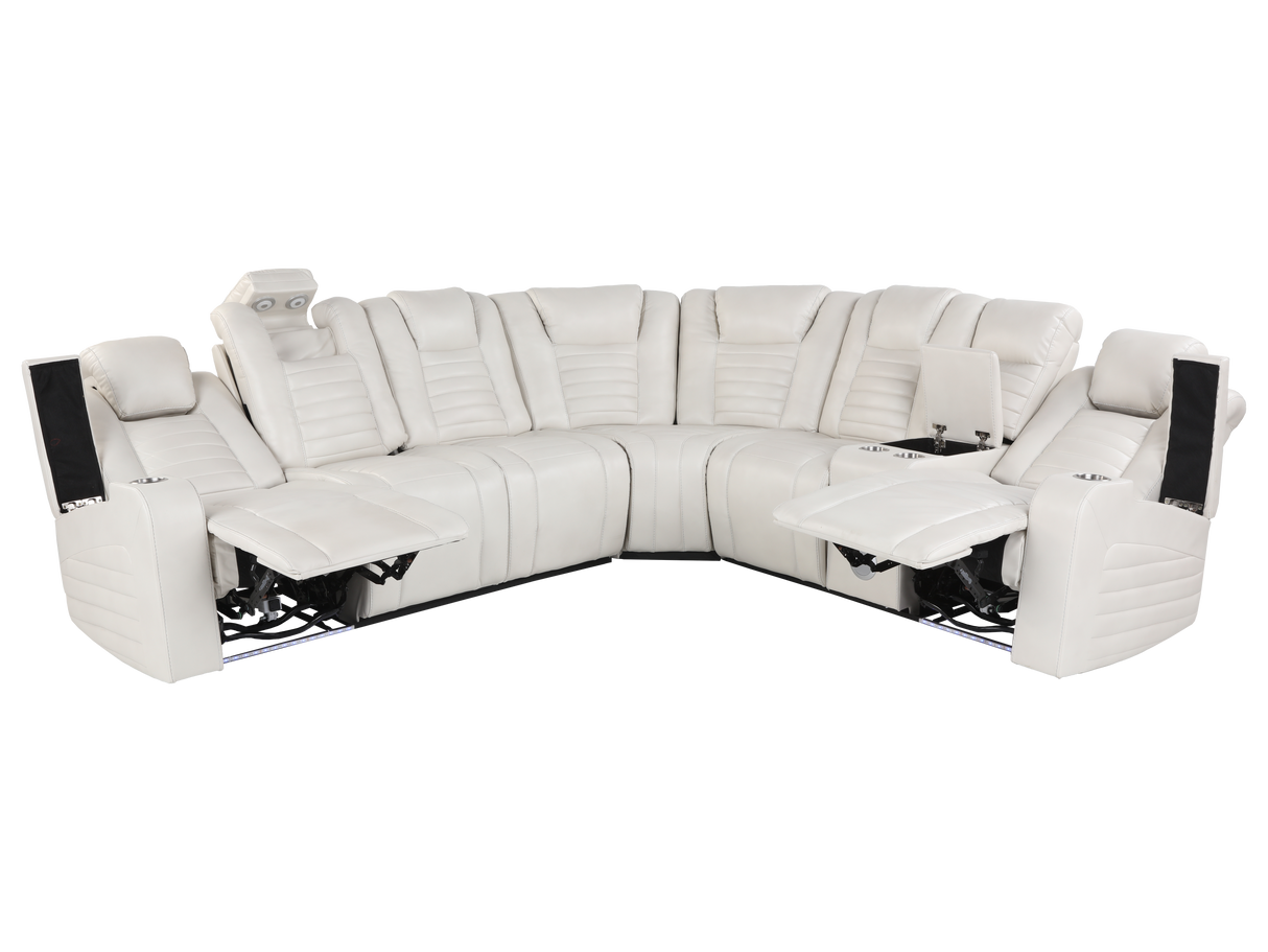 3 Piece Power Reclining Sectional by Sara Collections | Bel Furniture