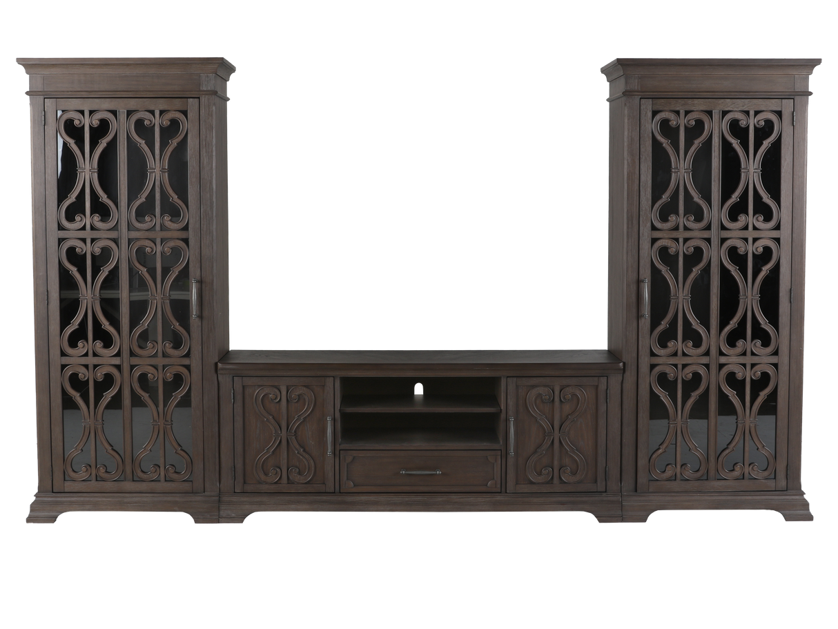 Artesian 3 Piece Entertainment Center - Reclaimed Grey Oak by Mollai Collections | Bel Furniture