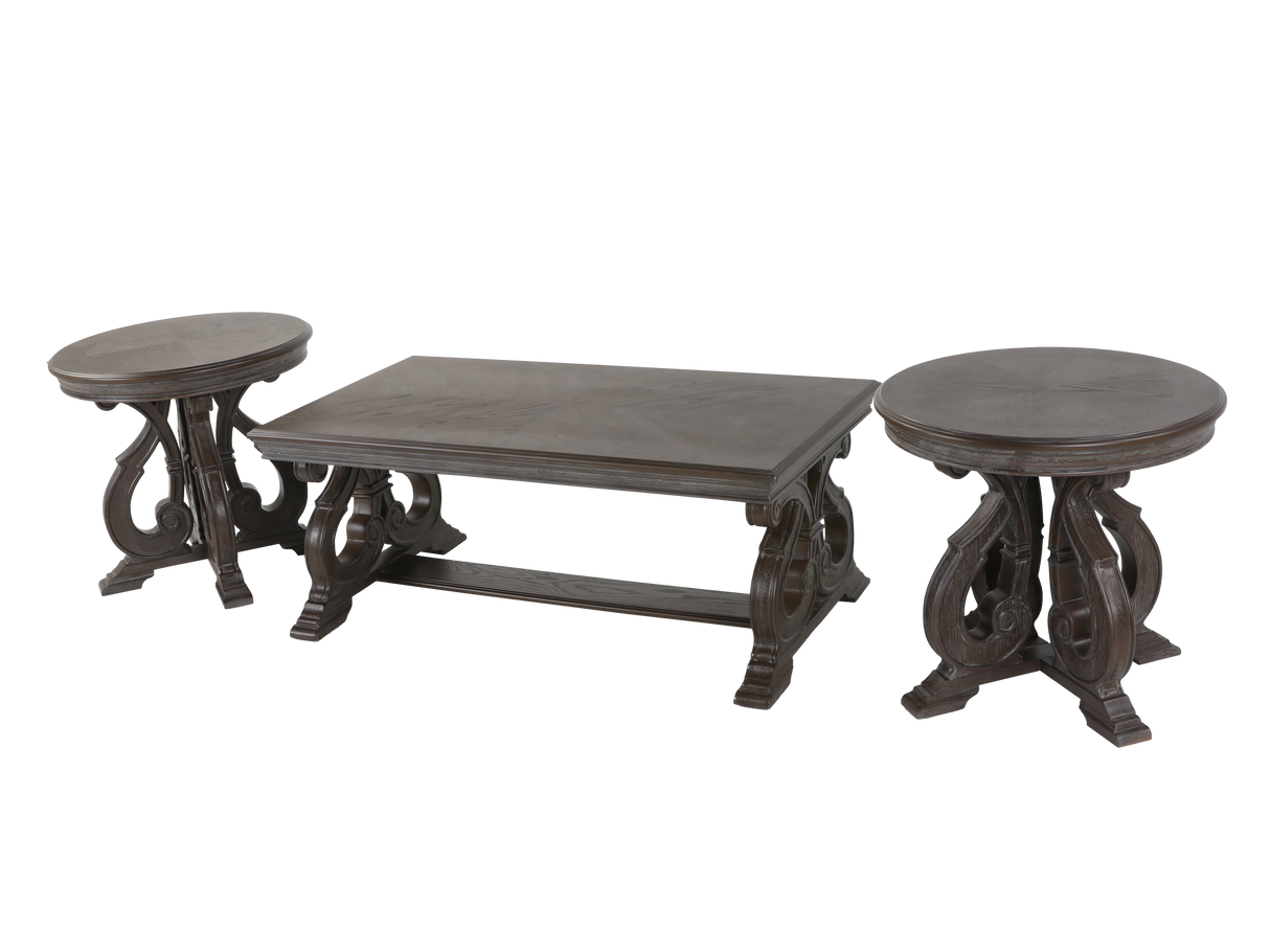 3 Piece Coffee Table Set by Mollai Collections | Bel Furniture