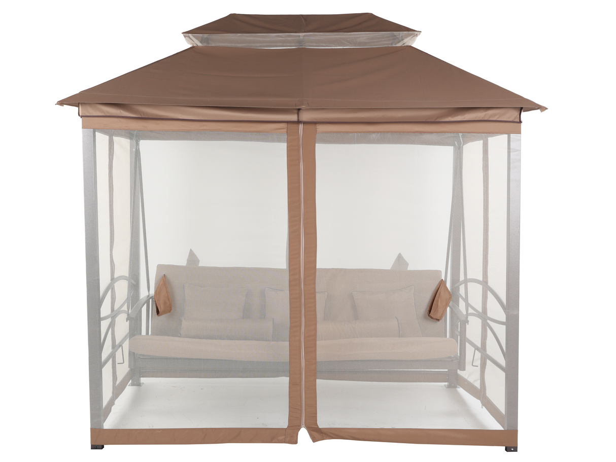 3 Piece Patio Swing Chair with Canopy by Mollai Collections | Bel Furniture